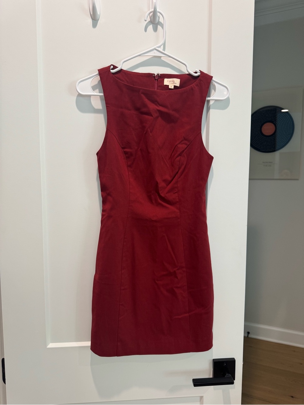 Camila Coelho Sleeveless Wine Sheath Dress